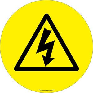 EWM223 Warning Electricity Floor Sign