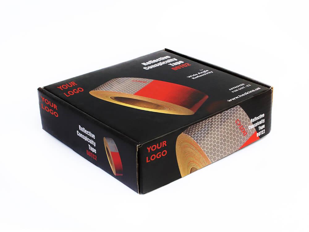 Heskins Branded Packaging for Tape Rolls of Reflective DOT Tape