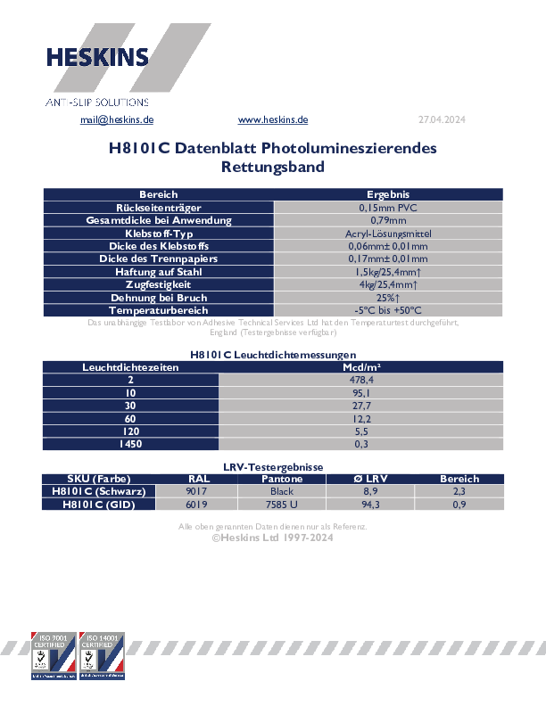 H8101C Datenblatt Photolumineszierendes Rettungsband.pdf