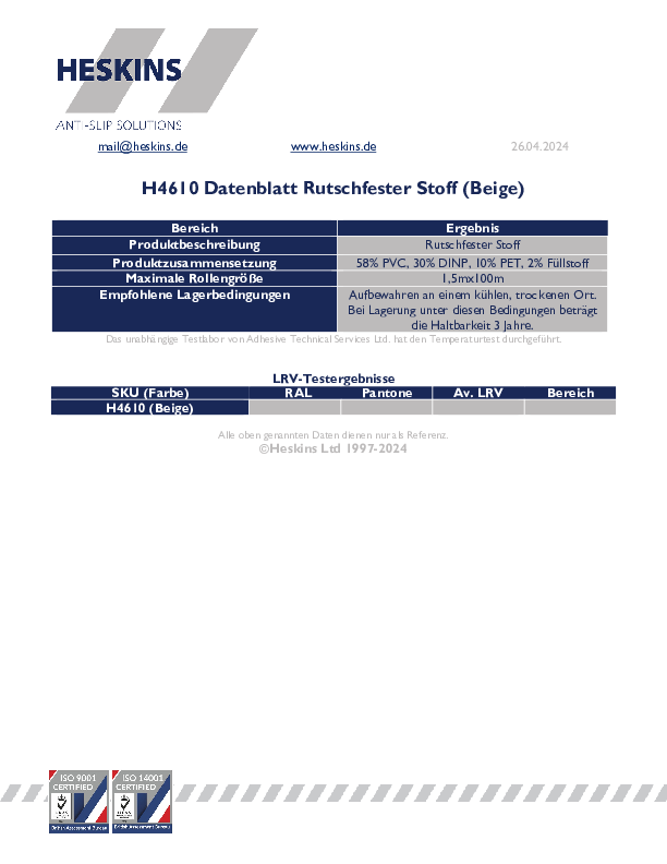 H4610 Datenblatt Rutschfester Stoff (Beige).pdf